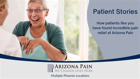 Arizona pain relief - Arizona Pain is unique in that no treatment plans are ever the same. Every treatment is tailored to you so you can get out of pain fast and back to living the life you love. ... We offer many options for pain relief and create an individualized treatment plan for each patient. Your treatment plan may include many facets from our comprehensive ...